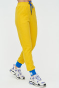 Купить Спортивные брюки женские желтого цвета 1307J, фото 9