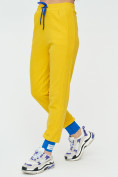 Купить Спортивные брюки женские желтого цвета 1307J, фото 10