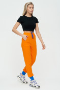 Купить Спортивные брюки женские оранжевого цвета 1307O, фото 3