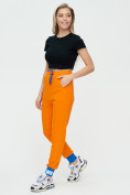 Купить Спортивные брюки женские оранжевого цвета 1307O, фото 4