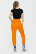 Купить Спортивные брюки женские оранжевого цвета 1307O, фото 5