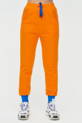 Купить Спортивные брюки женские оранжевого цвета 1307O, фото 6