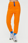 Купить Спортивные брюки женские оранжевого цвета 1307O, фото 7