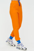 Купить Спортивные брюки женские оранжевого цвета 1307O, фото 8