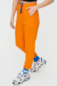 Купить Спортивные брюки женские оранжевого цвета 1307O, фото 15