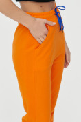 Купить Спортивные брюки женские оранжевого цвета 1307O, фото 17