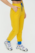 Купить Спортивные брюки женские желтого цвета 1307J, фото 12