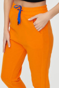 Купить Спортивные брюки женские оранжевого цвета 1307O, фото 18