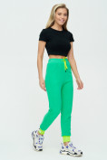 Купить Спортивные брюки женские зеленого цвета 1307Z, фото 3