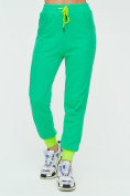 Купить Спортивные брюки женские зеленого цвета 1307Z