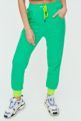 Купить Спортивные брюки женские зеленого цвета 1307Z, фото 10