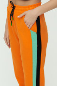 Купить Штаны джоггеры женские оранжевого цвета 1309O, фото 14
