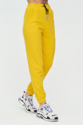 Купить Штаны джоггеры женские желтого цвета 1312J, фото 9
