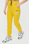 Купить Штаны джоггеры женские желтого цвета 1312J, фото 15