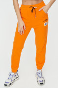 Купить Штаны джоггеры женские оранжевого цвета 1312O, фото 11