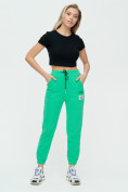 Купить Штаны джоггеры женские зеленого цвета 1312Z, фото 8