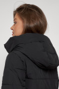 Купить Пальто утепленное с капюшоном зимнее женское черного цвета 132132Ch, фото 12