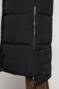 Купить Пальто утепленное с капюшоном зимнее женское черного цвета 132132Ch, фото 13