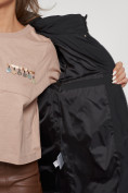 Купить Пальто утепленное с капюшоном зимнее женское черного цвета 132132Ch, фото 16