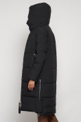 Купить Пальто утепленное с капюшоном зимнее женское черного цвета 132132Ch, фото 34