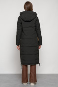 Купить Пальто утепленное с капюшоном зимнее женское темно-зеленого цвета 132132TZ, фото 8