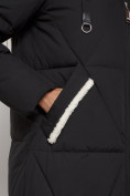 Купить Пальто утепленное с капюшоном зимнее женское черного цвета 132227Ch, фото 10