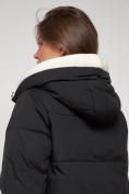 Купить Пальто утепленное с капюшоном зимнее женское черного цвета 132227Ch, фото 14