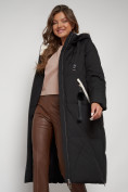 Купить Пальто утепленное с капюшоном зимнее женское черного цвета 132227Ch, фото 23