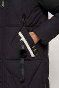 Купить Пальто утепленное с капюшоном зимнее женское черного цвета 132227Ch, фото 9