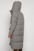 Купить Пальто утепленное с капюшоном зимнее женское цвета хаки 132227Kh, фото 25