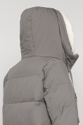 Купить Пальто утепленное с капюшоном зимнее женское цвета хаки 132227Kh, фото 26