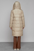 Купить Пальто утепленное с капюшоном зимнее женское бежевого цвета 1322367B, фото 4
