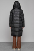 Купить Пальто утепленное с капюшоном зимнее женское черного цвета 1322367Ch, фото 4