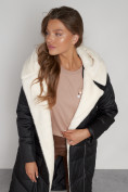 Купить Пальто утепленное с капюшоном зимнее женское черного цвета 132255Ch, фото 20