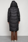 Купить Пальто утепленное с капюшоном зимнее женское черного цвета 132255Ch, фото 30
