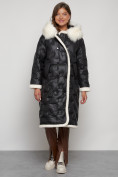 Купить Пальто утепленное с капюшоном зимнее женское черного цвета 132290Ch