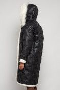 Купить Пальто утепленное с капюшоном зимнее женское черного цвета 132290Ch, фото 9
