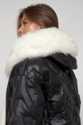 Купить Пальто утепленное с капюшоном зимнее женское черного цвета 132290Ch, фото 17