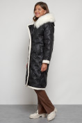 Купить Пальто утепленное с капюшоном зимнее женское черного цвета 132290Ch, фото 2