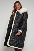Купить Пальто утепленное с капюшоном зимнее женское черного цвета 132290Ch, фото 20