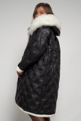 Купить Пальто утепленное с капюшоном зимнее женское черного цвета 132290Ch, фото 22