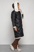 Купить Пальто утепленное с капюшоном зимнее женское черного цвета 132290Ch, фото 7