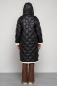 Купить Пальто утепленное с капюшоном зимнее женское черного цвета 132290Ch, фото 8