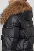 Купить Куртка зимняя женская модная с мехом черного цвета 132298Ch, фото 12