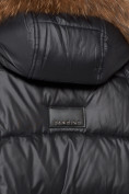 Купить Куртка зимняя женская модная с мехом черного цвета 132298Ch, фото 13