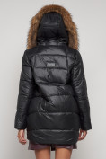 Купить Куртка зимняя женская модная с мехом черного цвета 132298Ch, фото 21
