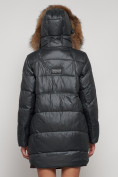 Купить Куртка зимняя женская модная с мехом темно-серого цвета 132298TC, фото 8