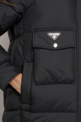 Купить Куртка зимняя женская модная с мехом черного цвета 13301Ch, фото 11