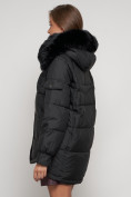 Купить Куртка зимняя женская модная с мехом черного цвета 13301Ch, фото 5