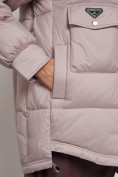 Купить Куртка зимняя женская модная с мехом светло-коричневого цвета 13301SK, фото 11